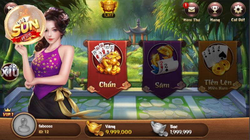 Nhiều sản phẩm đặc sắc tại sảnh game bài Sunwin